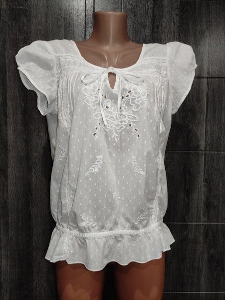 Women Monsoon Shirt White Cotton 44 / XXL / 52