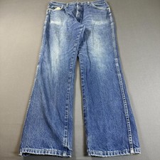 VTG Wrangler Rustler Yellow Tab Straight Leg Jeans