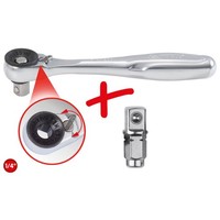 "Ks Tools 918.1595 1/4\" Bit-Umschaltknarre Mit Steckadapter FüR StecknüSse"
