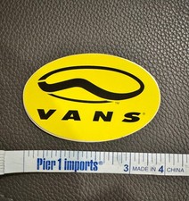 VANS Decal Sticker Yellow  Black  4 X 2 1/2