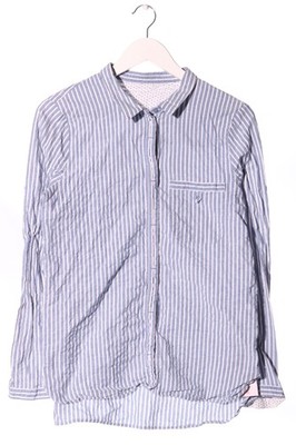 ESPRIT Langarmhemd Damen Hemd Gr. DE 38 graublau-weiß-grau Casual-Look