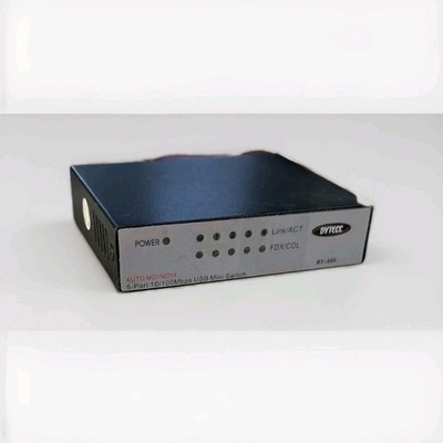 Bytecc 5+1-Port Compact Network 10/100 Ethernet Mini Switch Box USB Pwr 12V RJ45