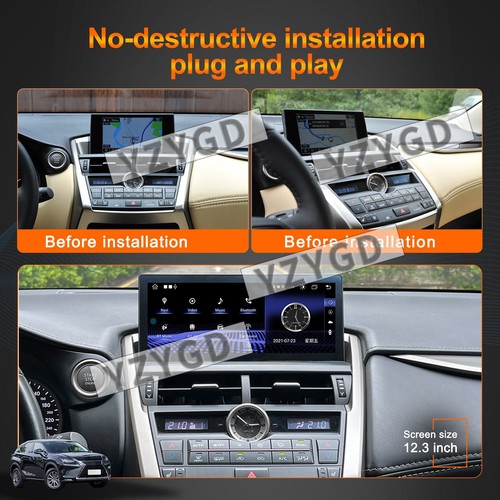 Radio de coche de 12,3" para Lexus NX200t NX300h 2014-2020 estéreo Android reproductor CarPlay - Imagen 2 de 12