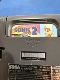 SEGA Game Gear Black Console w/ Sonic the Hedgehog 2 &ndash; Model 2110