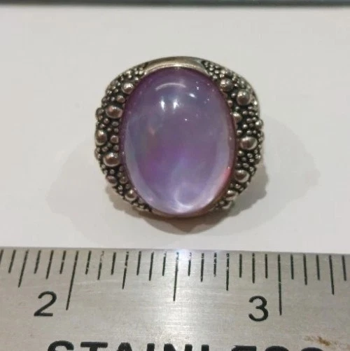 Anillo Noche Estrellada Púrpura Plata Esterlina Michael Dawkins Foto 2 de 4