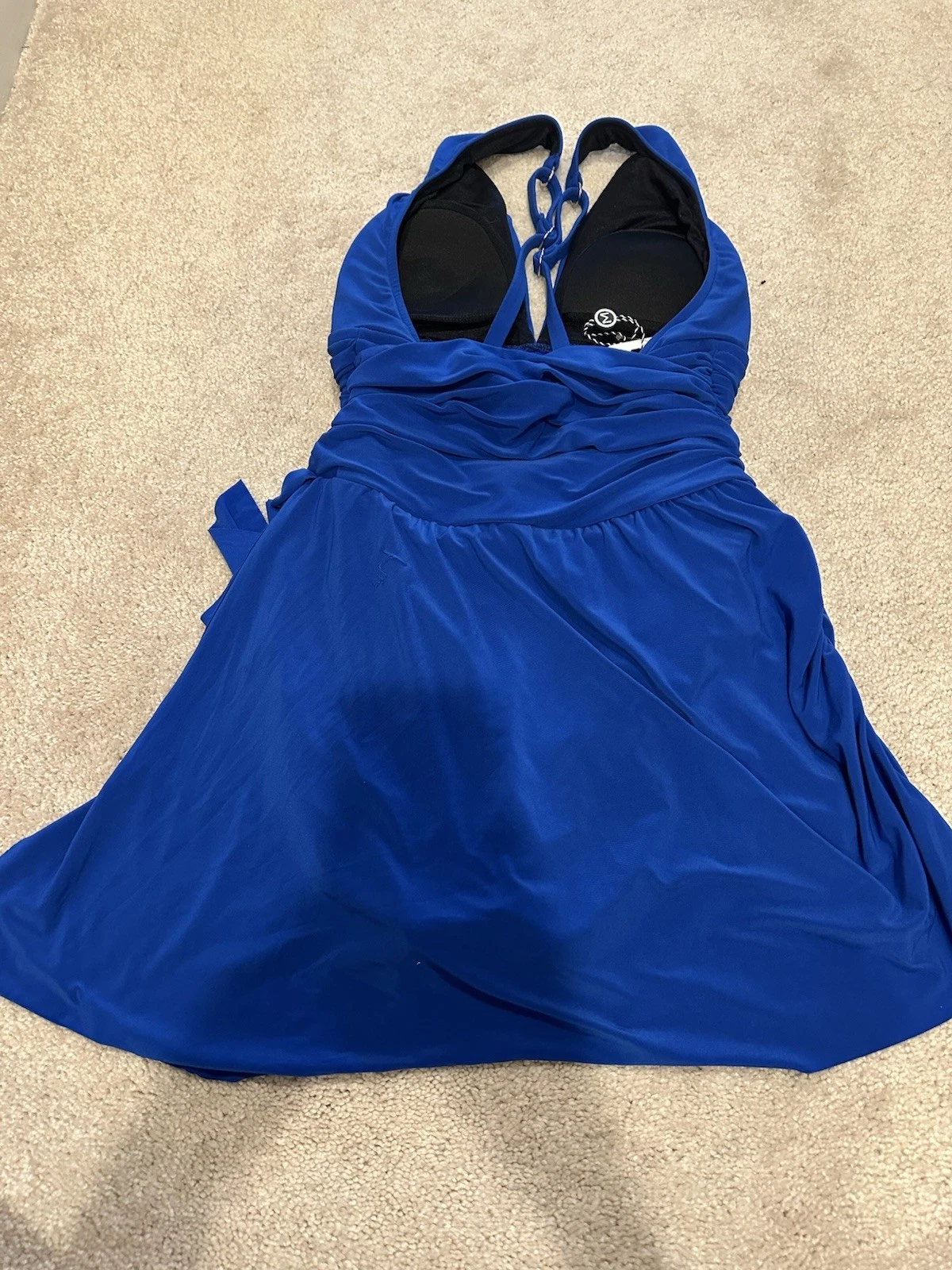 MAGICSUIT SOLIDS CELINE COSTUME DA BAGNO blu pezzo unico taglia 8 nuovo con etichetta