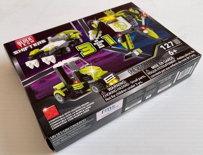 BLOCK TECH 3 IN 1 ROBOTS GREEN JEEP TANK PLAYSET 127 PIECES FOR 6+ YEARS