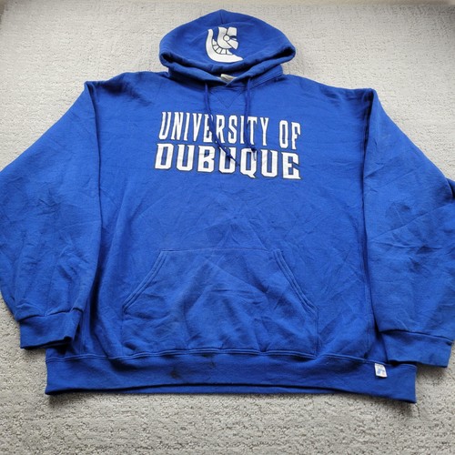 Russell Athletic Hoodie Sweatshirt Mens 2XL Blue University Dubuque Spartans