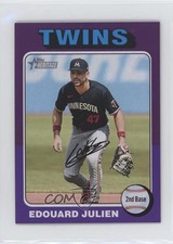 2024 Topps Heritage Mini Purple Border 12/15 Edouard Julien #32 2g8