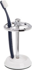 3-Section Toothbrush Holder for Bathroom - Toothbrush Stand for Countertop,