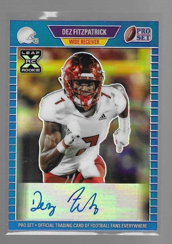 DEZ FITZPATRICK 2021 LEAF PRO SET BLUE AUTO ROOKIE CARD #PA-DF1  /75