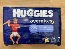 Huggies Overnites Size 7 Baby Diapers, 34 Count