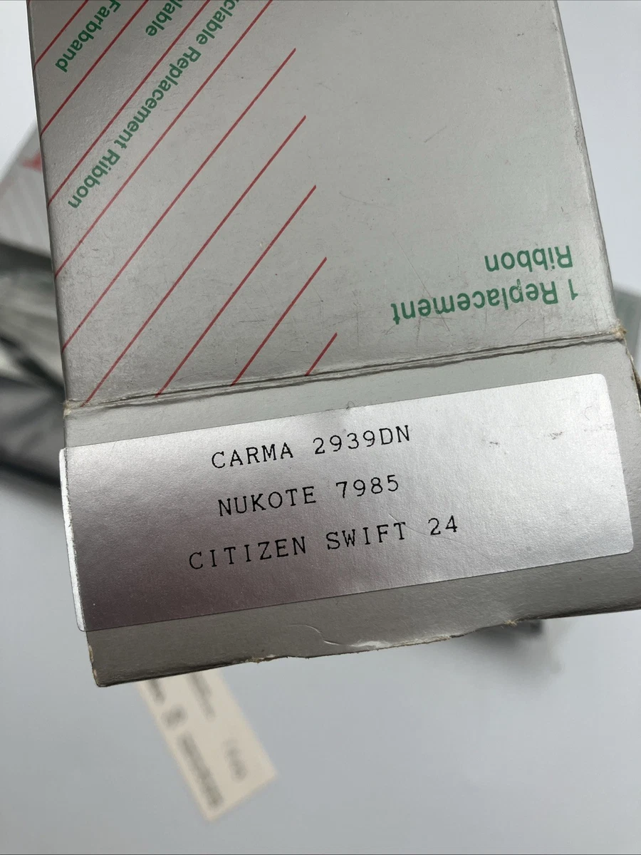 Cinta de impresora de repuesto Nukote 7985 x2 Carma 2939DN / Citizen Swift 24