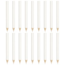 18 PCS White Short Oil Based Wooden Colored Pencils Artists Drawing