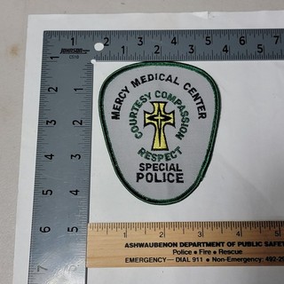 MK2 B4 Police patch Mercy Medical Center special Police Hospital Unk State Used