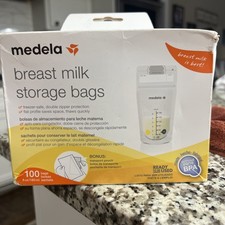 Medela Milk Storage Bags, 6 Oz, 100 Count. New in Box Factory Sealed