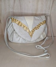 Vintage 80s Leather & Snake Skin Danielle Nic...