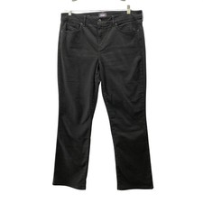 NYDJ Marilyn Straight Jeans Womens 14 Black Stretch Lift Tuck