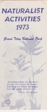 1973 Grand Teton National Park Naturalist Activities Brochure