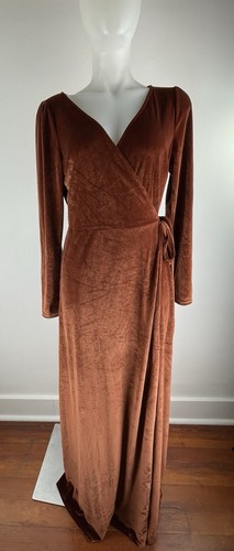 BALTIC Born Velvet Maxi Wrap Dress SZ L