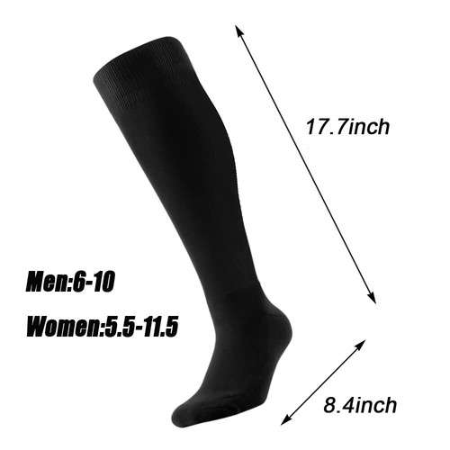 Men's Sport Long Football Sock Team Soccer Baseball Softball Knee High Stockings - Picture 20 of 68