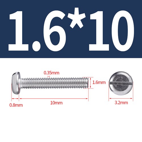 M2 M2.5 M3 M4~M10 A2 Stainless Steel Slotted Cheese Head Machine Screws DIN 84 - Picture 10 of 118