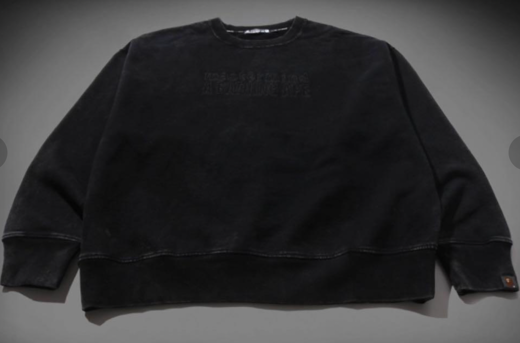 2024 BAPE MMJ GARMENT DYE RELAXED FIT CREWNECK mastermind japan XL 