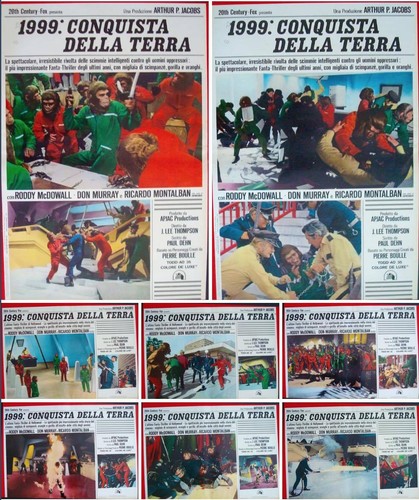 PLANET OF THE APES: CONQUEST Italian fotobusta movie posters x8 1972 NM - 第 1/9 張圖片