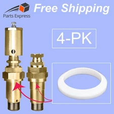 [4-PK] TEFLON GASKET for All Brands of BUCK VALVES , #BVG1, #V128T, 4-PK