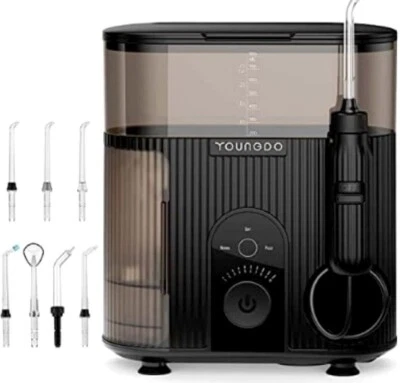 YOUNGDO FC170 Munddusche Zahnreiniger UV-Desinfektion Oral Irrigator 0,8l 7Düsen Schwarz