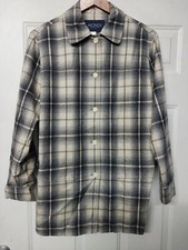 Mondi Sport Black Cream Plaid Button Front Wool Blend Shirt Ladies Size 38