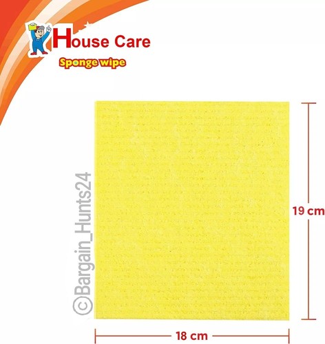 6 Count Cellulose Sponge Wipes Reusable Cleaning Cloth for Home (Pack of 2) -New - Picture 3 of 7