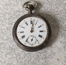VINTAGE  POCKET WATCH -CONTINENTAL SILVER - 800-   SPARES REPAIRS A