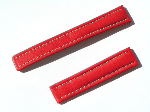 Breitling Band 18mm 18/16 115/80 Kalb rot red roja Strap 016-18 - Bild 6 von 6