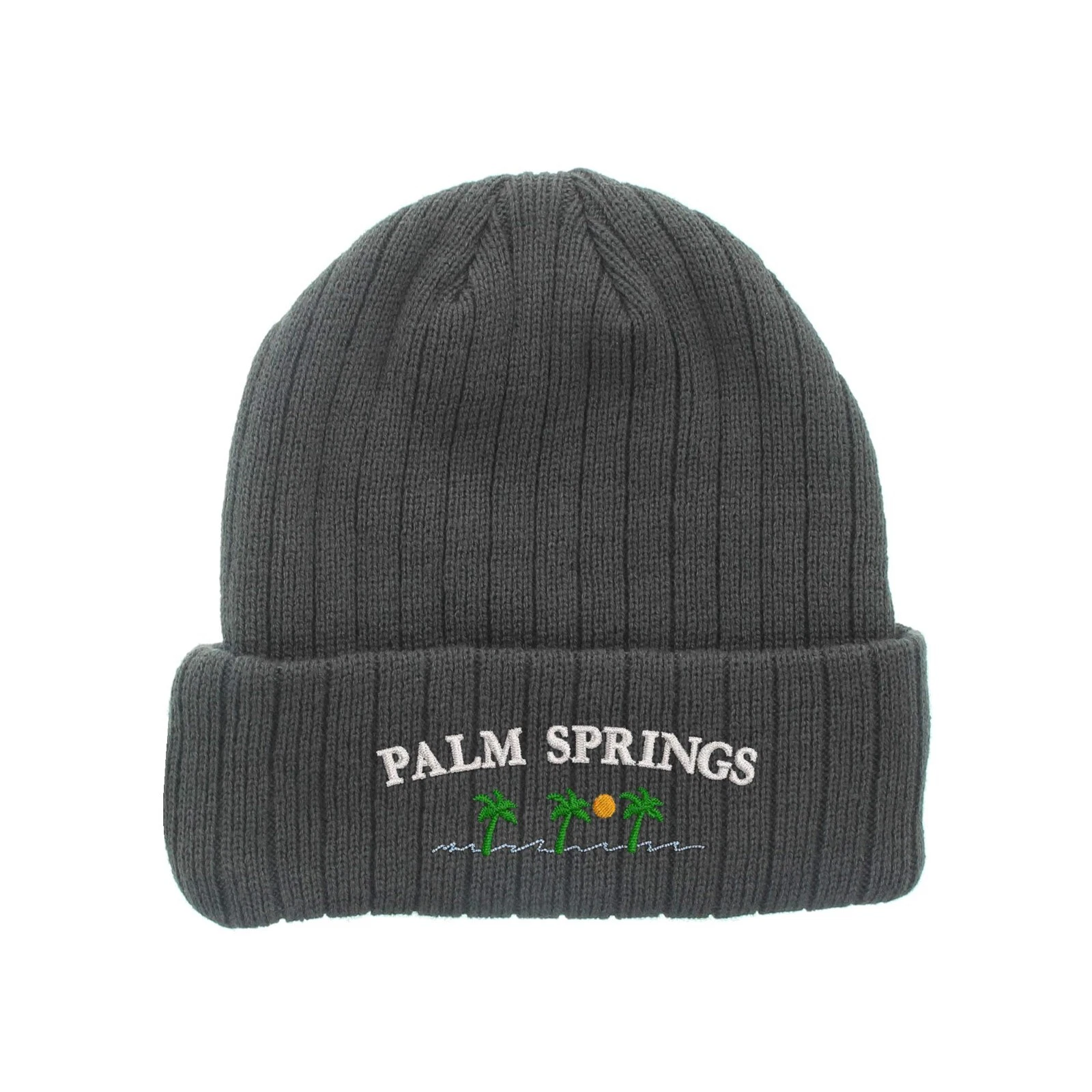 Palm Springs embroidered fleece beanie hat, insulated beanie