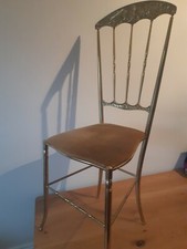 Brass Chair high back chair ,chiavari style brass bedroom seat ,vintage chair.
