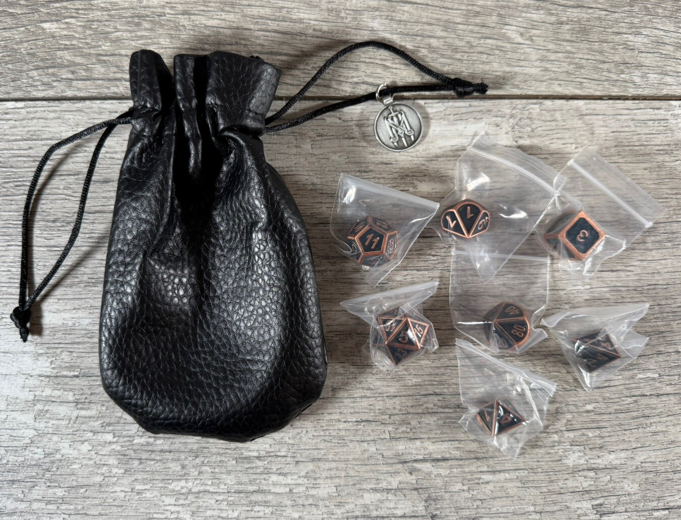 Critical Role Live Show Exclusive Copper Dice Black Leather Bag/Pouch RARE