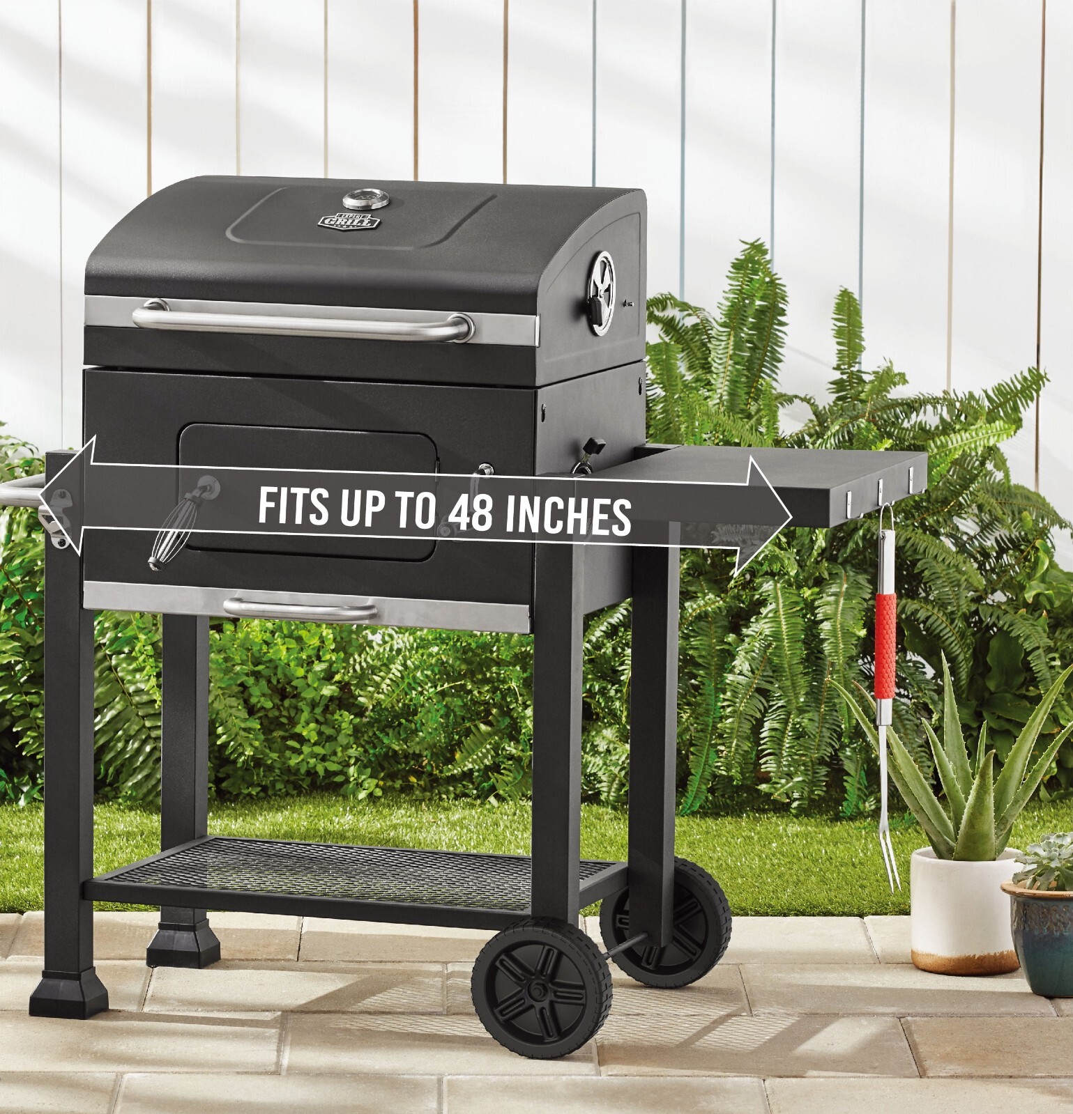 Heavy Duty Charcoal Grill Cover 48inch Waterproof Outdoor Barbecue