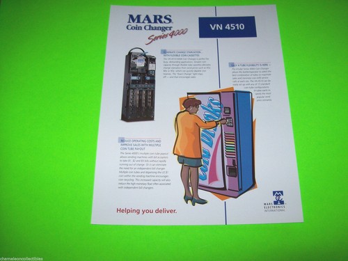 CAMBIADOR DE MONEDAS MARS ELECTRONICS SERIE VN 4510 ORIGINAL NOS VENTA FOLLETO De colección