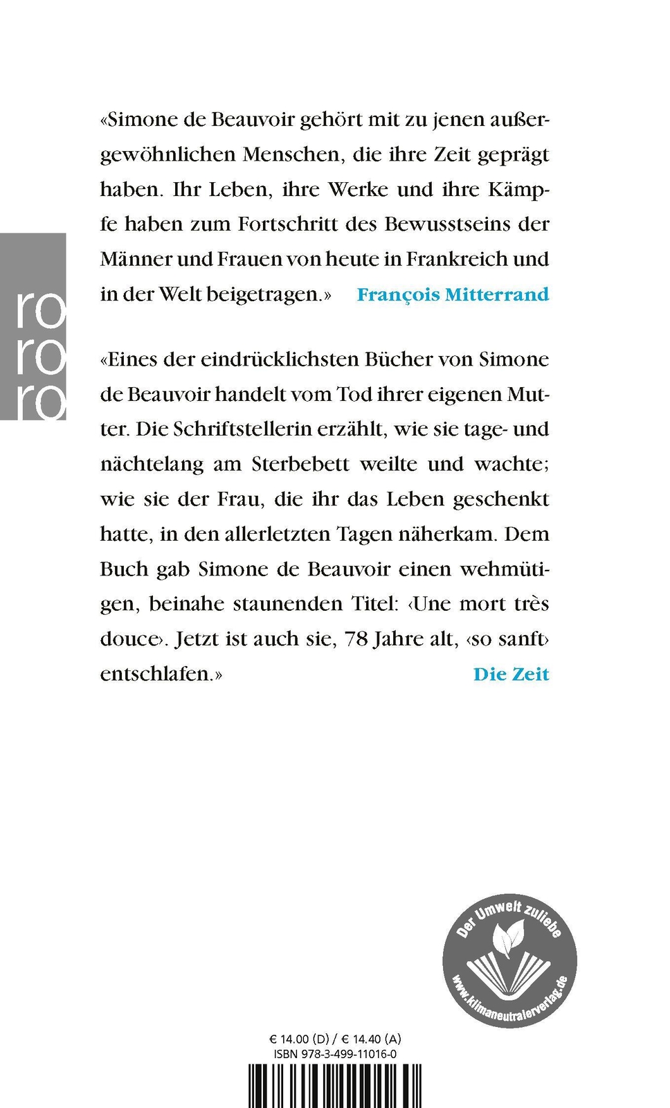 Thumbnail - Ein Sanfter Tod | Simone De Beauvoir | Taschenbuch | 112 S. | Deutsch