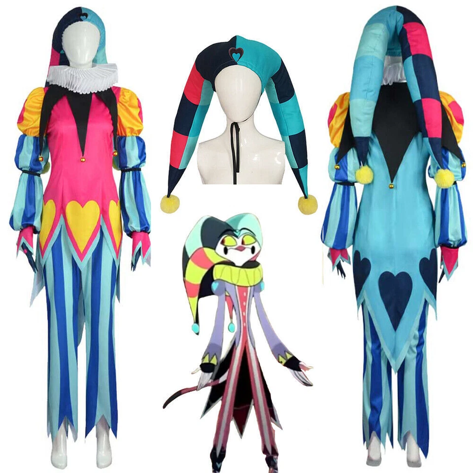 Anime Helluva Boss Fizzarolli Clown Cosplay Costume Halloween Anime Hazbin Hotel - image 2 of 4
