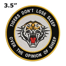BENGAL TIGER iron-on PATCH embroidered ROARING WILD ANIMAL SOUVENIR APPLIQUE new