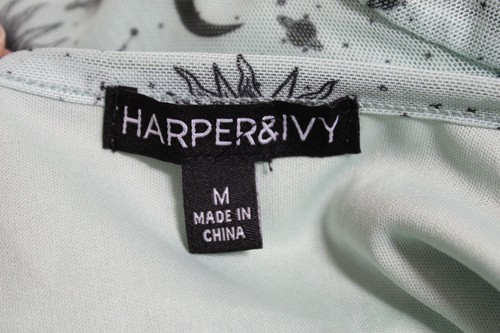 New Harper & Ivy Sheer Mesh Short Sleeve Top T-Shirt Juniors sz M Celestial Y2K - Picture 18 of 23