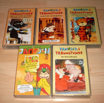 5 VHS Filme - Janoschs Traumstunde - Videokassetten Kinderfilme Zeichentrick