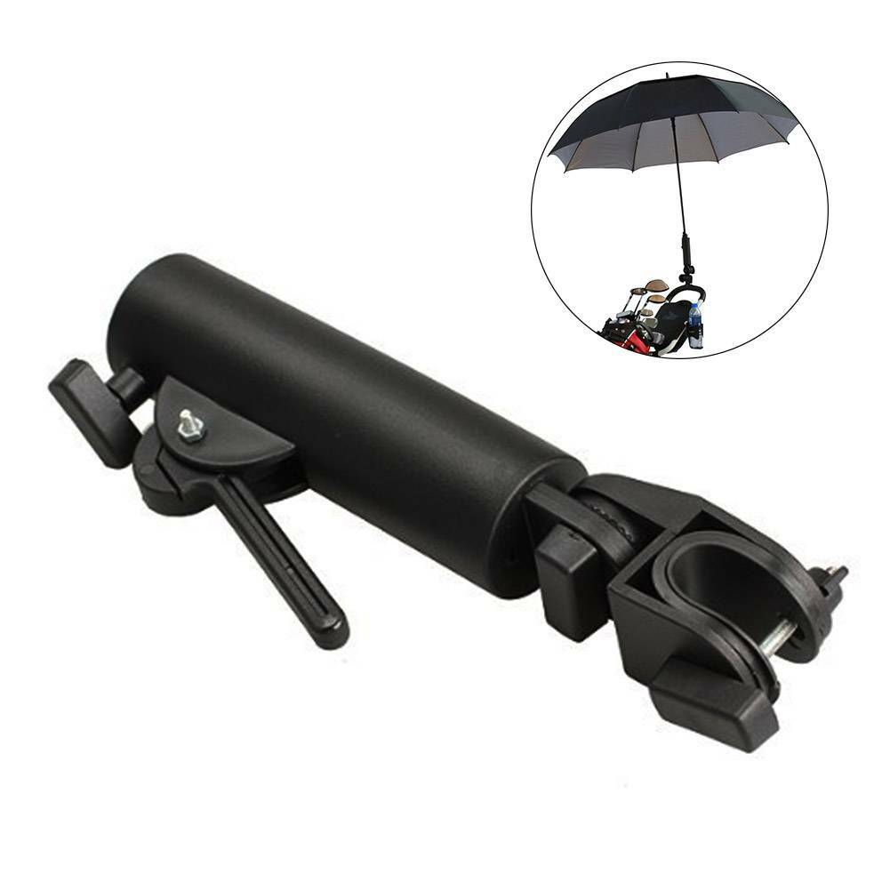 Universal Adjustable Black Umbrella Holder For Golf Trolley Cart