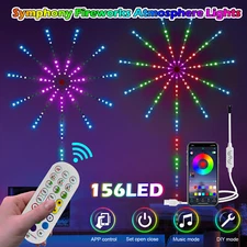 156LED Firework Strip Lights Dream Color RGB Smart Music Sync APP&Remote Control
