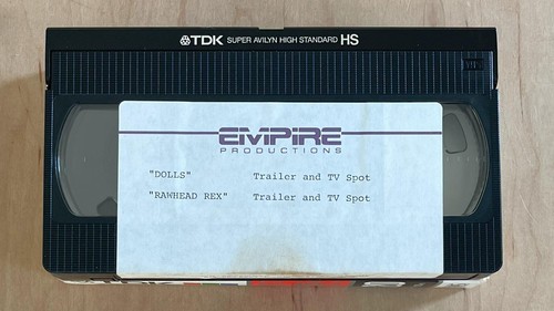 Empire Productions 1986 Trailer Tape & TV Spots DOLLS & RAWHEAD REX Horror VHS - Picture 6 of 8