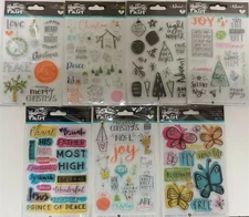 Illustrated Faith Clear Acrylic Stamps Bible Journaling Christmas Love Joy Peace