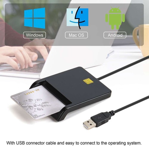 DOD Military USB Smart Card Reader for Common Access CAC/Government/National ID - Zdjęcie 11 z 13