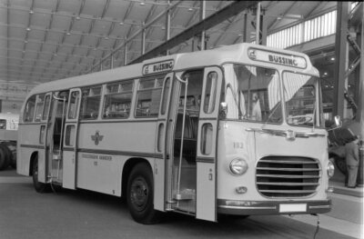 Bussing Bus Motor Show 1957 Car Old Photo